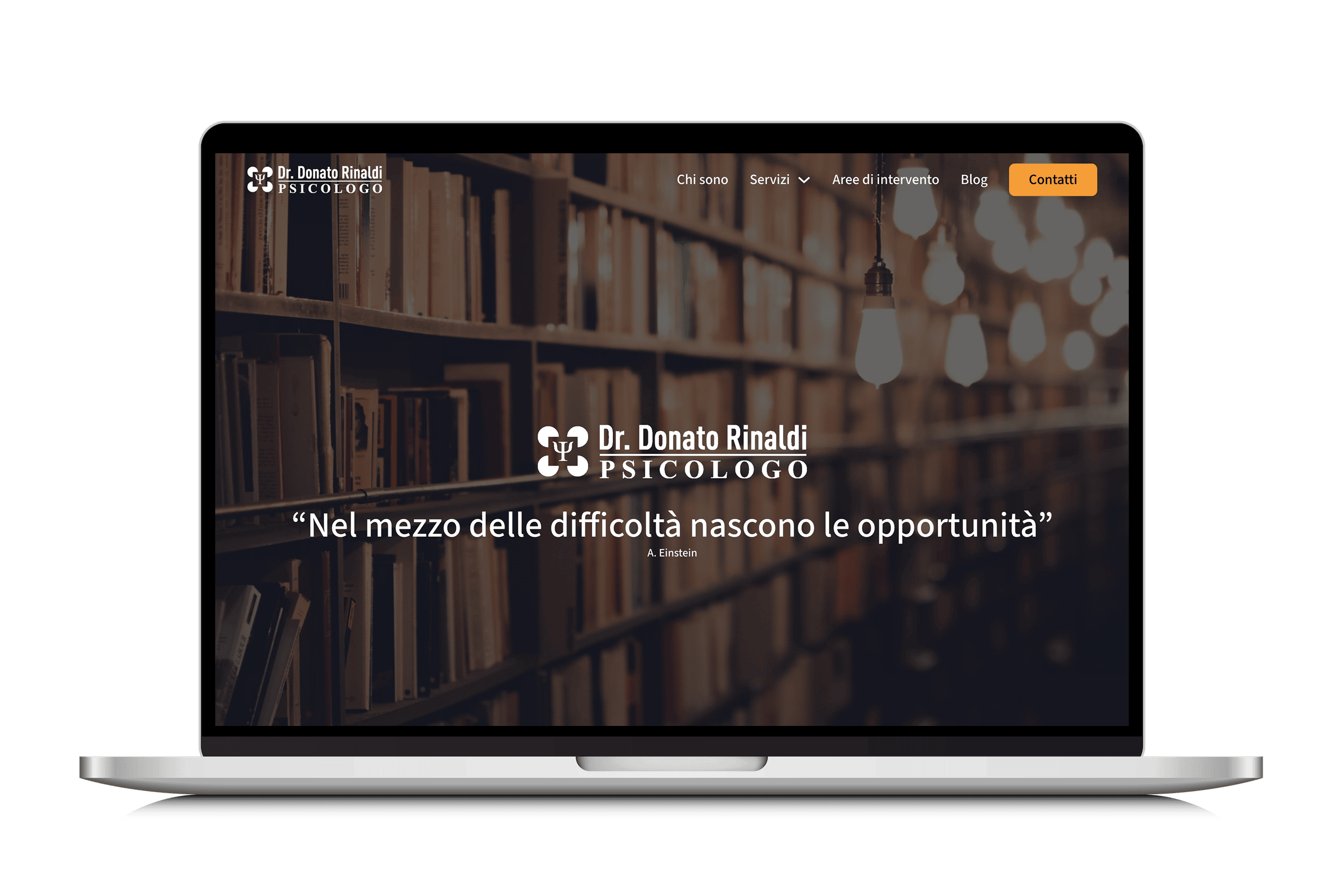 Foto Mockup della Homepage del sito Dottor Donato Rinaldi